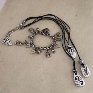 vintage retired Brighton Brazilian Hearts necklace & bracelet set